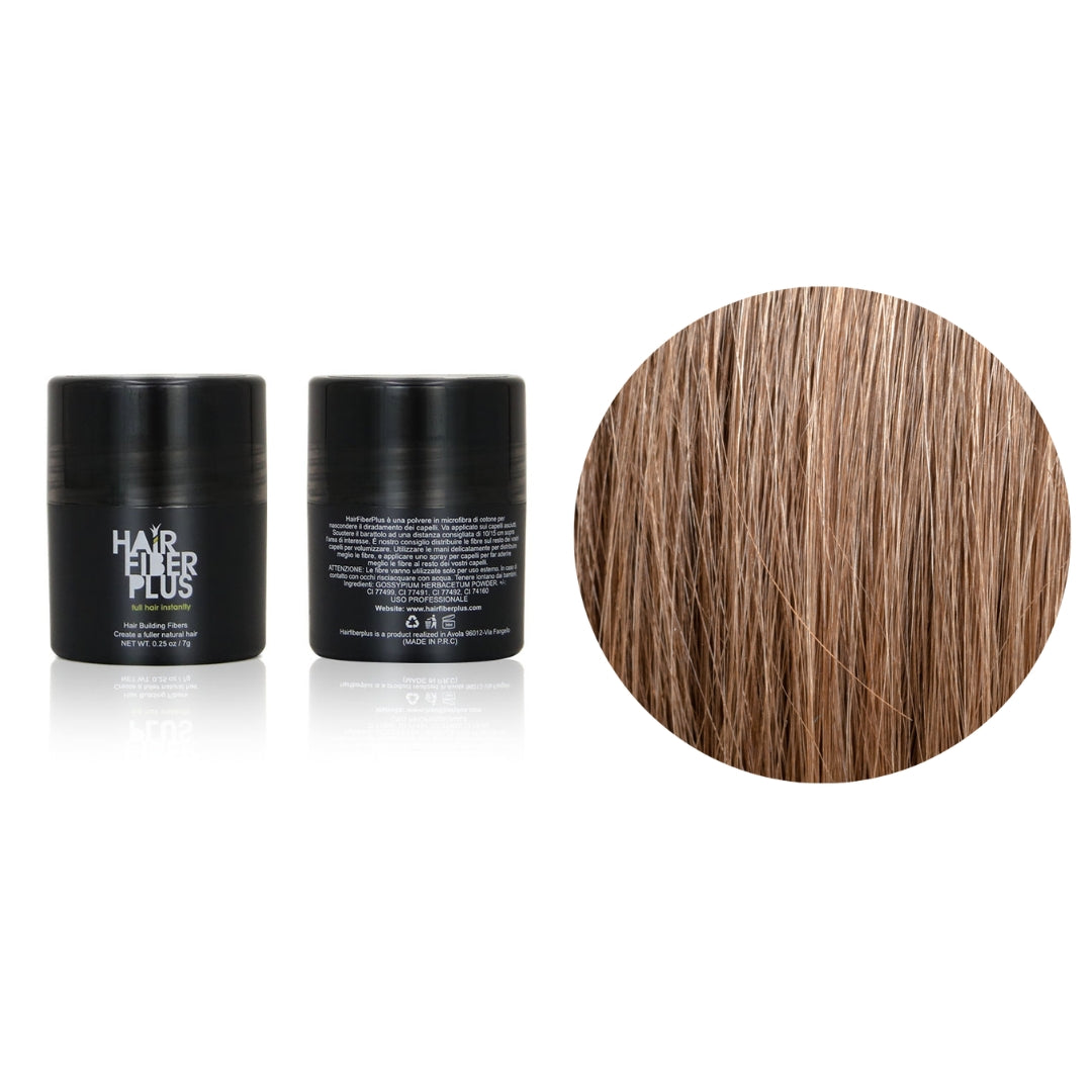 Fibre copri Calvizie da 7gr | Castano Chiaro | 15 Giorni Applicazione - HairFiberPlus