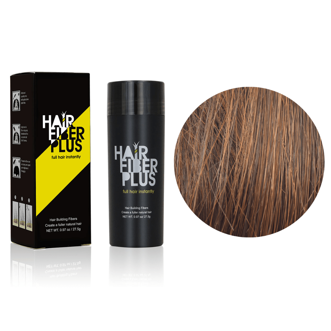 Fibre copri Calvizie da 27.5gr | Castano Medio | 60 Giorni di applicazioni - HairFiberPlus