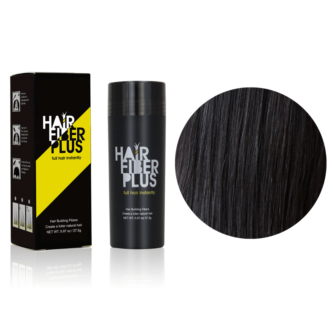 Fibre copri Calvizie da 27.5gr | Nero | 60 Giorni di applicazioni - HairFiberPlus
