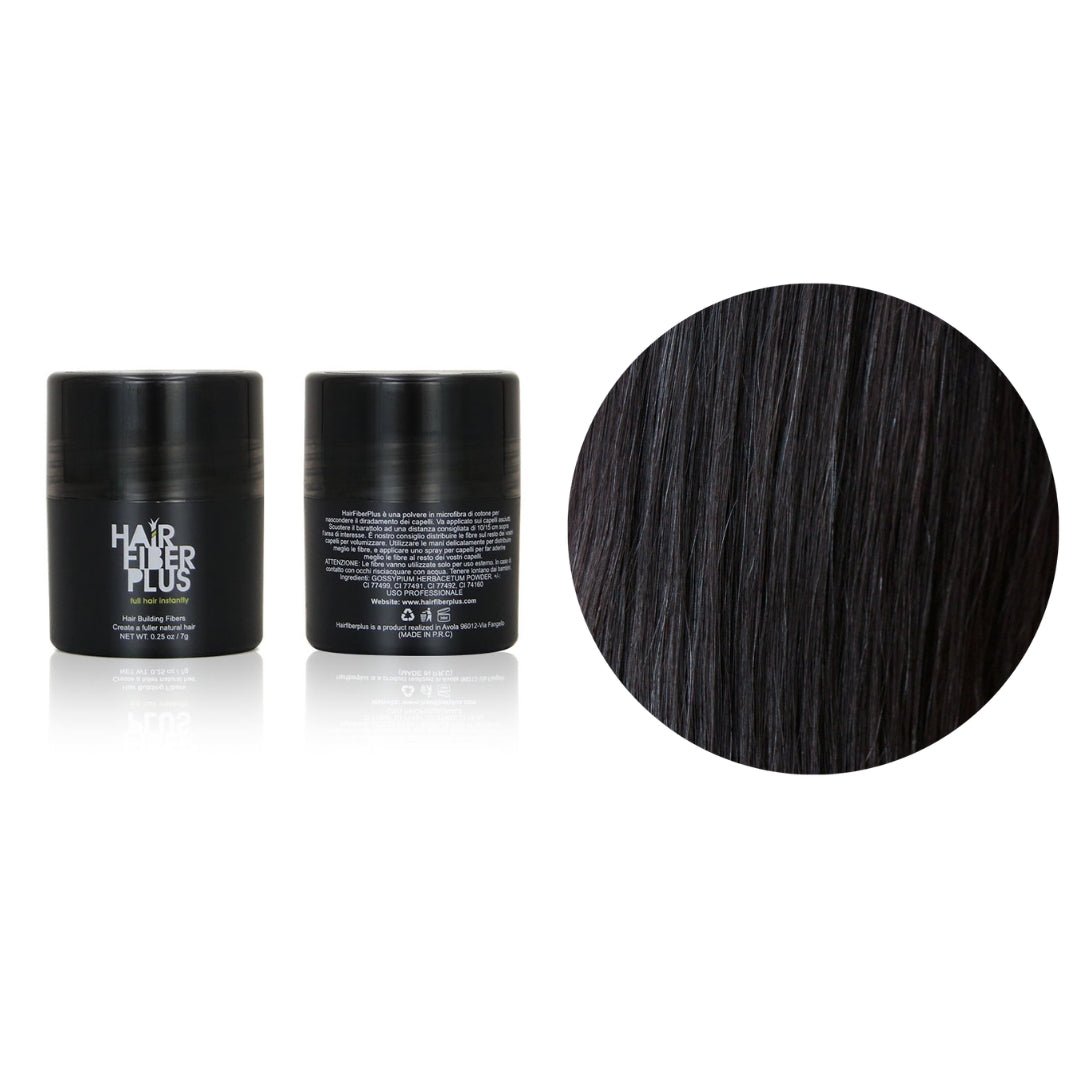 Fibre copri Calvizie da 7gr | Nero | 15 Giorni Applicazione - HairFiberPlus
