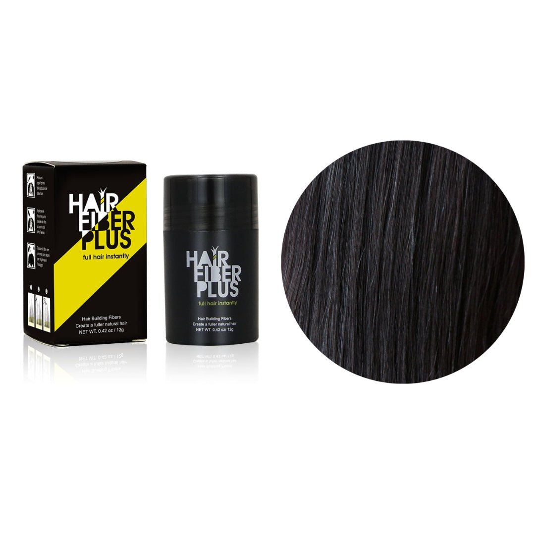 Fibre copri Calvizie da 12gr | Nero | 30 Giorni di applicazioni - HairFiberPlus