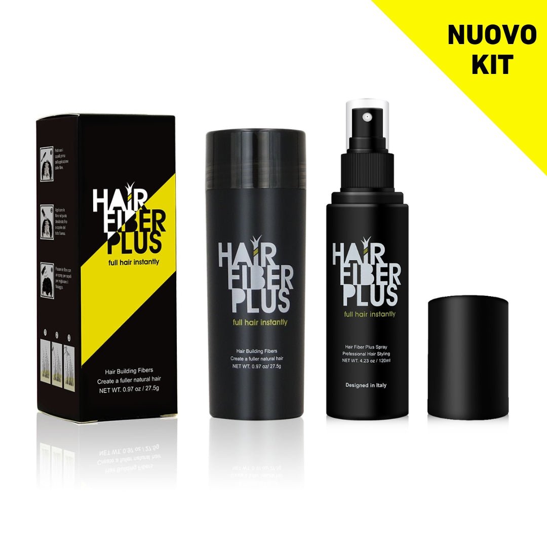 Kit Fibre 27.5gr + Fissante Spray | Nero - HairFiberPlus