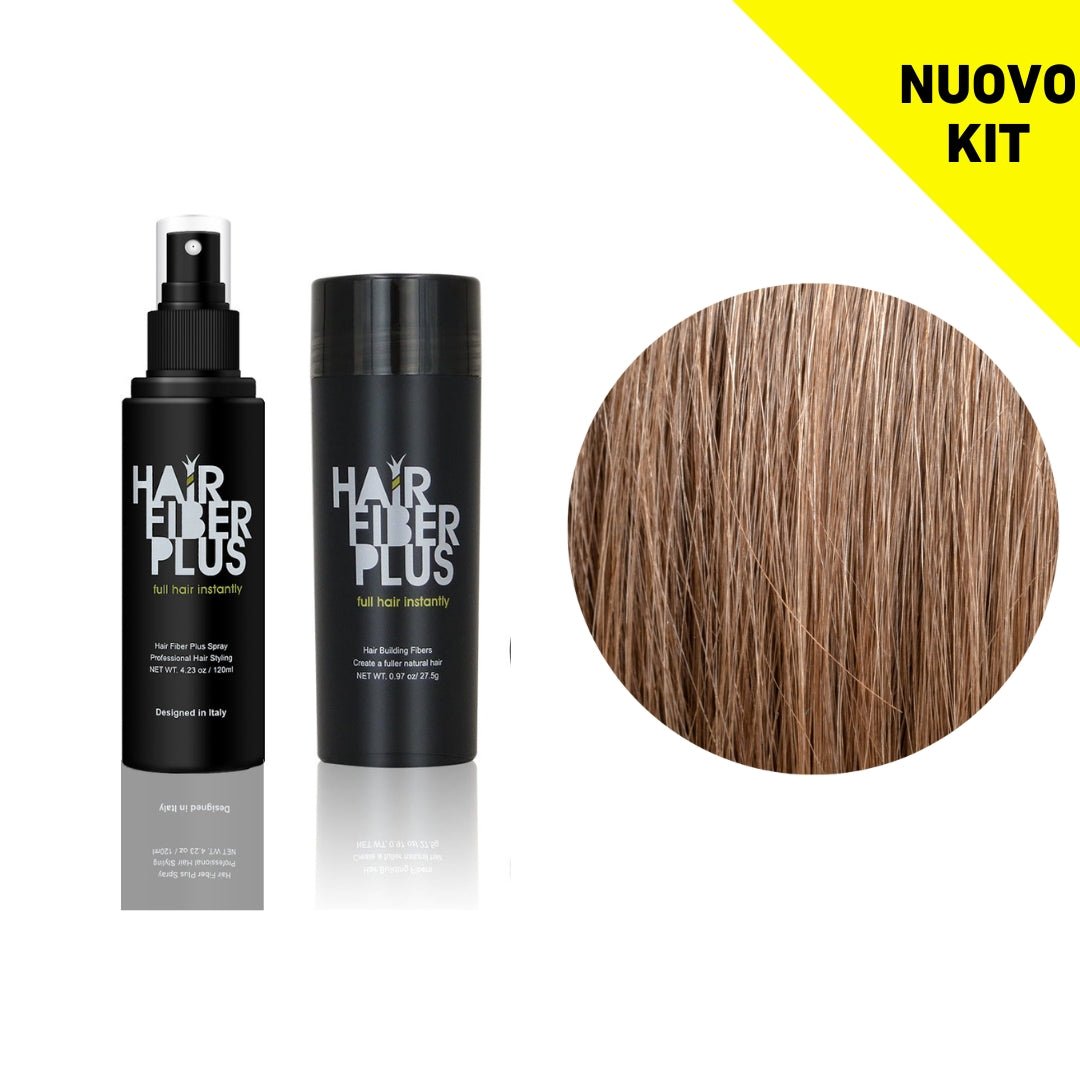 Kit Fibre 27.5gr + Fissante Spray | Castano Chiaro - HairFiberPlus