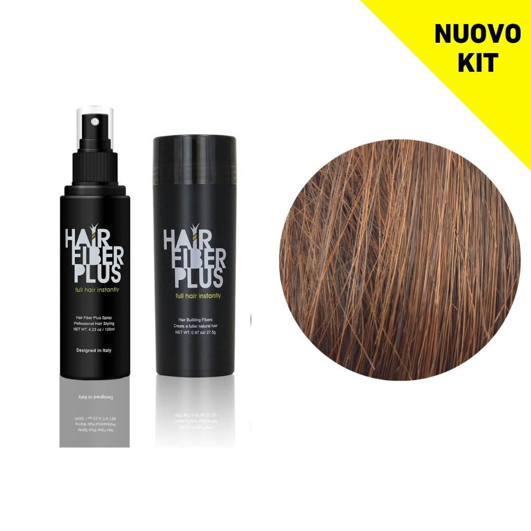 Kit Fibre 27.5gr + Fissante Spray | Castano Medio - HairFiberPlus