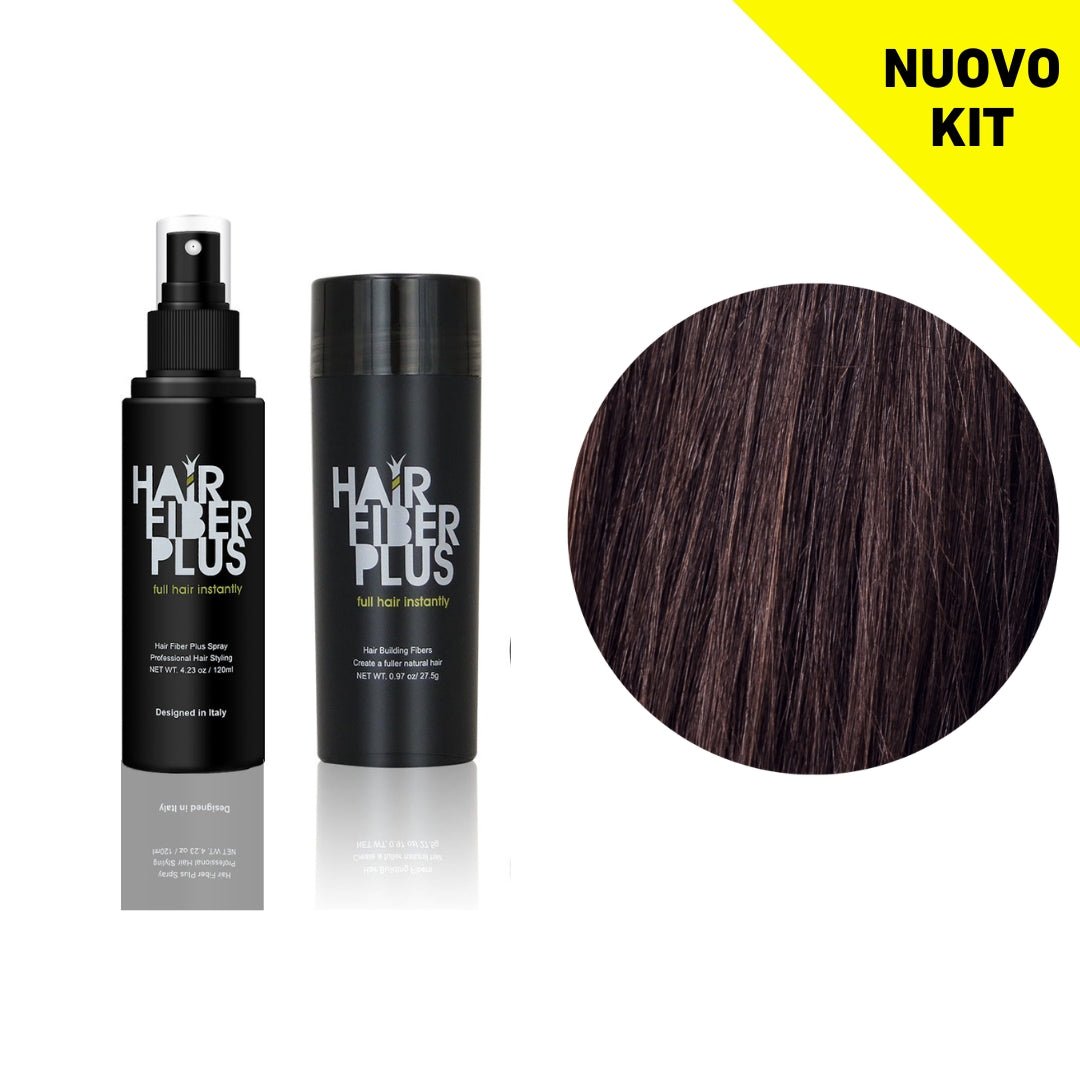 Kit Fibre 27.5gr + Fissante Spray | Castano Scuro - HairFiberPlus