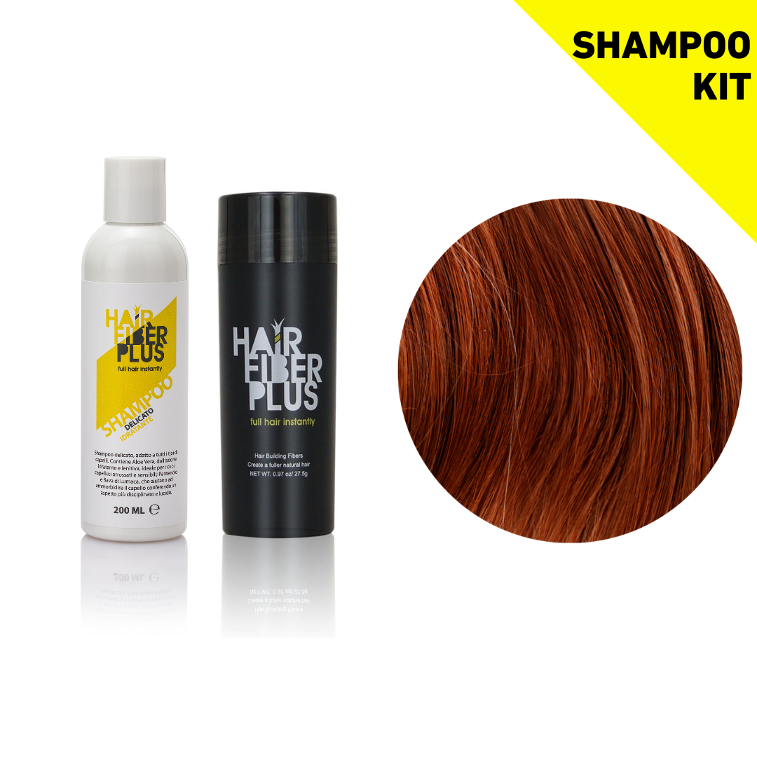 Kit Fibre 27.5gr + Shampoo Delicato Pro-Fibre | Castano Dorato - HairFiberPlus
