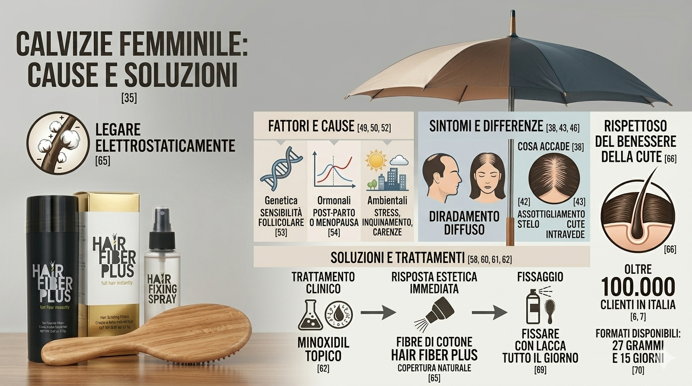 Calvizie femminile: cause e soluzioni efficaci