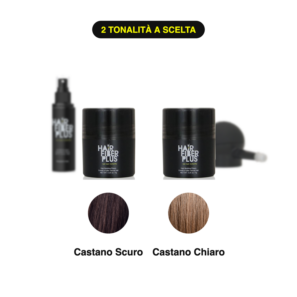 Kit Prova 2 Tonalità HairFiberPlus – Castano Scuro + Castano Chiaro